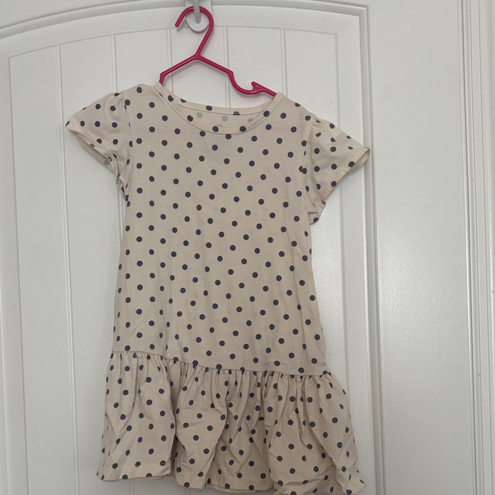 Wonder Nation Cream and Black Polka Dot Dress